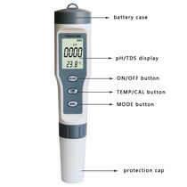 Customized TDS water quality testing pen large range multi-function pH meter acidity meter swimming pool Fish Tank Aquarium