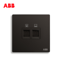 ABB switch socket Xuan zirless frame starry sky black two-digit phone computer network socket AF330-885