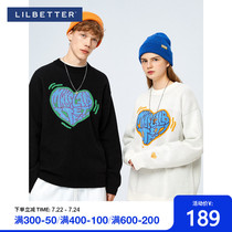 Lilbetter couple sweater Korean version loose base shirt trend personality line clothing Autumn Hong Kong style knitwear men