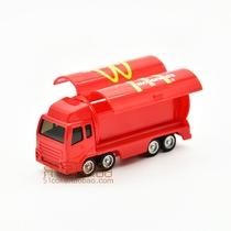 Brand new McDonalds cylinder car box red transporter truck container car model foreign trade
