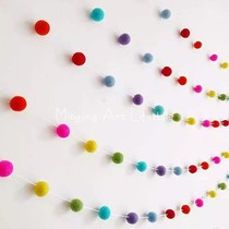 ins Nordic literary pompom hanging string decoration ornaments childrens room hanging decoration photography original