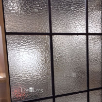 Stone pattern ultra-white double-sided three-dimensional art flower glass partition aisle screen Entrance doors and windows Tempered glass customization