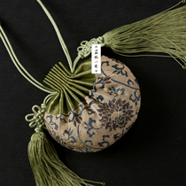  Yanxi (Original version)Tangled lotus pattern brocade Song Jin ancient handmade purse Suzhou specialty creative gift