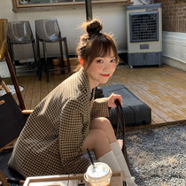  Lu Xiaotantuan homemade early autumn vintage commuter thin suit British style striped jacket suit female