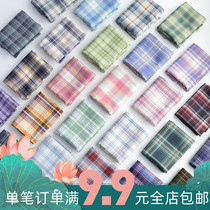 Dyed plaid fabric JK skirt large intestine Hairband bow tie College Japanese uniform pleated skirt polyester fabric