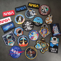 Space Adventure Series Embroidery Velcro Armband Backpack Sticker Sticker NASA Aviation UFO Leave Earth Epaulettes