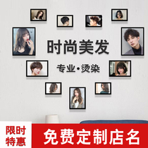 Barber shop wall decoration non-hole hairstyle drawing creative salon decoration painting background wall painting salon painting