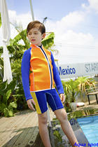 2MM childrens diving suit middle child split long sleeve 2018 autumn and winter plus velvet version swimsuit split diving suit