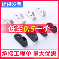 Thickened stainless steel adhesive hook single hook wall hanging bathroom partition door rear toilet single clothes hook mop hook