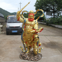 Factory direct resin buddha statue FRP 1 meter 6 station Wang Lingguan temple paste gold painted station Wang Lingguan Buddha statue
