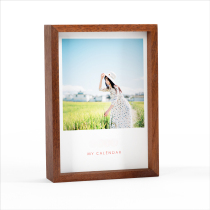 Impression Sky Wood corporate desk calendar 2022 diy custom creative solid wood photo calendar to customize