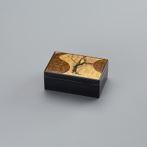 Japanese imported mountain lacquerware light Lin Meitu mirror box Japanese lacquerware with mirror box storage box jewelry box