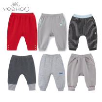 3 fold up for English children autumn clothes spring autumn baby pants mens treasure pure cotton casual pants big PP pants 10092793