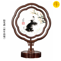 Auspicious Boy Son Newborn Baby Born Gift Custom Zodiac Baby Embroidered Baby souvenirs Xiang Niu Nafu 2021