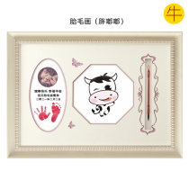 Auspicious Boy Bull Baby Born Gift Custom 12 Zodiac Fetal Hair Painting Infant Souvenirs Fat Tuk-tuk 2021