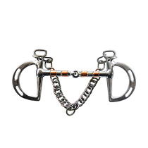 Stainless steel chewy horse mouth rank unrusted without peeling leather Mouth with purple brass