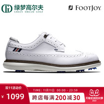 FootJoy golf Shoes Mens Traditions Classic Taped Leather FJ Lightweight golf Sneakers