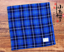 Japanese original knives cotton handkerchief square scarf cloth knives EDC equipment collection with blue plaid