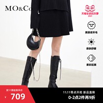 MOCO2021 winter New Product A- shaped vertical pattern Merino wool knitted skirt skirt skirt skirt MBA4SKTT06