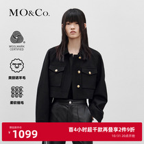 MOCO2022 autumn new short woolen jacket coat motorcycle jacket MBB3JKTT05