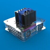 ITX small chassis 1U power supply HTPC mini transparent acrylic office machine nas soft routing custom DIY