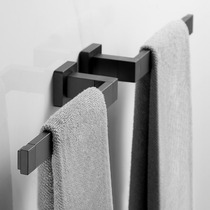 Nordic towel ring non-perforated paint towel rack wall-mounted towel rack bathroom bathroom space aluminum bathroom pendant