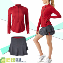 Lucky in Love womens tennis skirt long sleeve 21 tennis shirt sports skirt set US version of spot