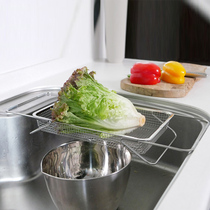 Japan imported stainless steel Japanese-style retractable kitchen shelf storage drain rack Sink drain basket Chopstick rack