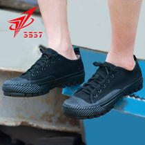 3537 Jiefang shoes mens deodorant canvas training shoes non-slip wear-resistant labor insurance site shoes labor rubber shoes women