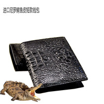 Imported Nile crocodile leather wallet mens leather short wallet multi-card vertical wallet mens thickened wallet