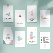 Macaron consumption instructions Preservation tips Tag custom printed gift box card