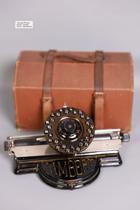 Western antiques France last century Lambert dial typewriter mechanical antique typewriter with outer box