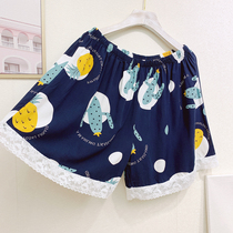 Add Fat Up Big Code Women Shorts Summer Artificial Cotton Cotton Silk Mid Waist Thin loose Fat M Home Sleeping pants 200 catty