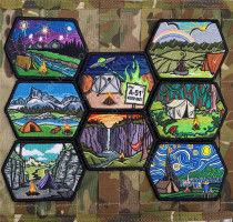 Spot GZ CAMP FIRE campfire camp series limited edition armband outdoor style morale badge