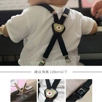 Childrens strap clip baby cartoon elastic X-shaped elastic bear four clip suspender belt cotton belt clip adjustable