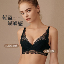 Eves seduction French lingerie womens small breasts gathered anti-sagging side breast adjustment type soft steel ring thin bra woman