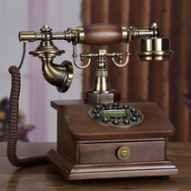 Antique telephone European-style solid wood telephone Retro telephone Fashion home antique American telephone landline