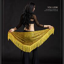 Belly dance tassel belt waist chain Indian dance costume suit belt special melon seeds sequin triangle