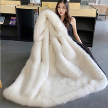 Parker clothing 2021 autumn and winter fox fur inner container detachable fur coat womens long knee hair coat