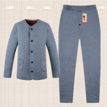 New product suit cotton pants old among elderly people thickened anti-chilling mens thin section pairs of open home wear casual suit