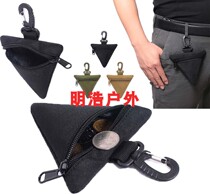Outdoor tactical key bag multi-function small mini triangle portable student hanging coin small change storage bag