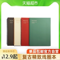  Wengu Wengu coil book Shaohua series retro notebook horizontal line A4A5B5PP80 pages a4a5b5