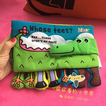 jollybabyHappy Baby early education Puzzle Cloth Book Crocodile boob Book Puzzle Early to teach Bbook with paper BB instrumental