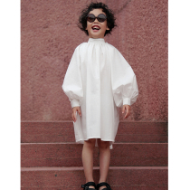  Bu o n original Virgin Girl White Bubble Sleeves Pure Cotton Dress Spring Autumn Holiday Nepotism Dress Mother woman dress