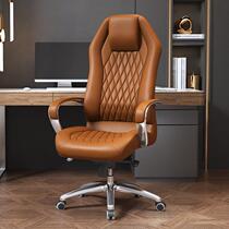 Luxury boss chair can lie down leather office chair Comfortable sedentary study computer chair European-style shift chair President chair
