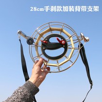Kite spool stainless steel kite reel handgrip wheel with brake wheel for adult large kite can be installed