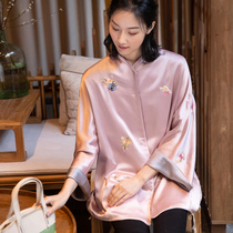 Fayi Tang new Chinese literary retro loose coat wear embroidered Tang suit Chinese clothing spring outside female jacket