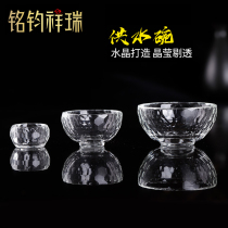 Crystal water purification bowl Tibetan glass bowl transparent holy water cup water supply cup Shippo cup bowl crystal cup single