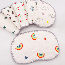 Newborn ten-layer pillow cloud flat pillow baby anti-spit milk cushion towel newborn baby pure cotton yarn pillow Pat hiccup towel