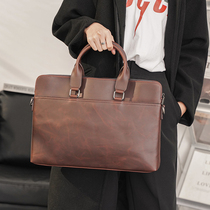 Fashion casual Hand bag Korean mens bag shoulder bag shoulder bag retro briefcase business Business Business Business Business Computer Bag